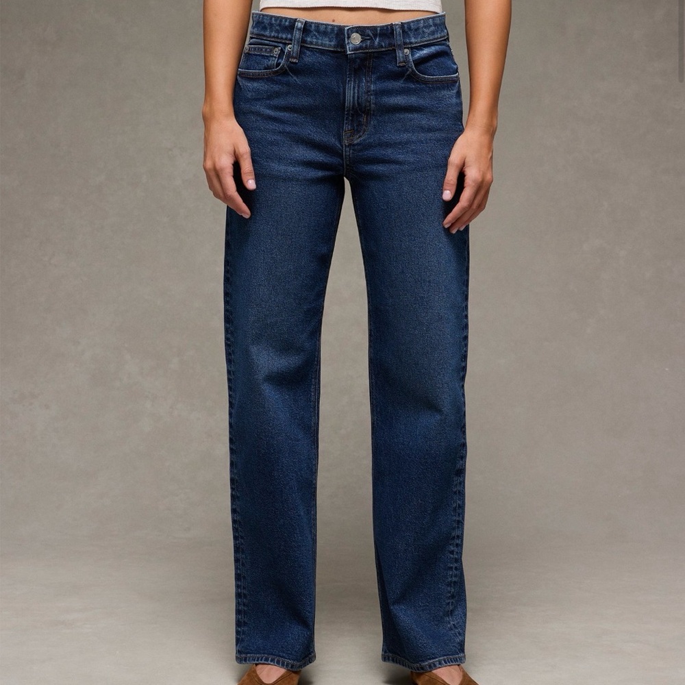 American Eagle Outfitters high waisted stovepipe Jean  - darkest dazzler